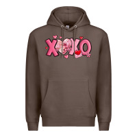 Coffee xoxo disco heart valentine's day Premium Hoodie - MaliasSmallBusiness