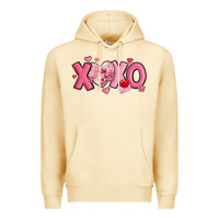 Pina Colada xoxo disco heart valentine's day Premium Hoodie - MaliasSmallBusiness