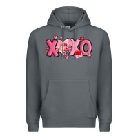 Rock xoxo disco heart valentine's day Premium Hoodie - MaliasSmallBusiness