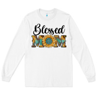White blessed mom Long Sleeve Tee - RanaPortraitStore