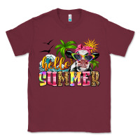 Burgundy hello summer cow Classic Tee - Zillion Design Studio