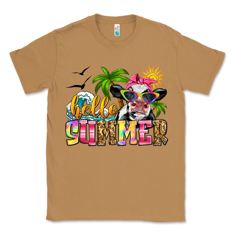 Hello Summer Cow Classic Tee by Zillion Design Studio | Teevron