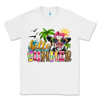 White hello summer cow Classic Tee - Zillion Design Studio