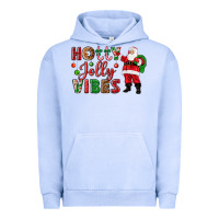 Pigment Grape Ice Holly Jolly vibes Christmas with Santa Urban Hoodie - NancyCooperArtShop