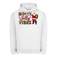 Pigment Lunar Rock Holly Jolly vibes Christmas with Santa Urban Hoodie - NancyCooperArtShop