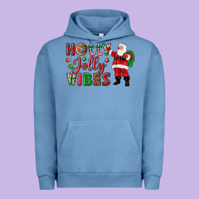 Holly Jolly Vibes Christmas With Santa Urban Hoodie Designed By Nancycooperartshop