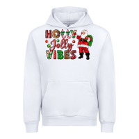 White Holly Jolly vibes Christmas with Santa Urban Hoodie - NancyCooperArtShop