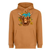 Meerkat sunflower long haired cow Heavyweight Hoodie - Jasminsmagicworld