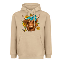 Mushroom sunflower long haired cow Heavyweight Hoodie - Jasminsmagicworld