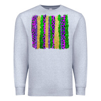 Heather Grey mardi gras brushstrokes Premium Sweatshirt - AdoDesignShop