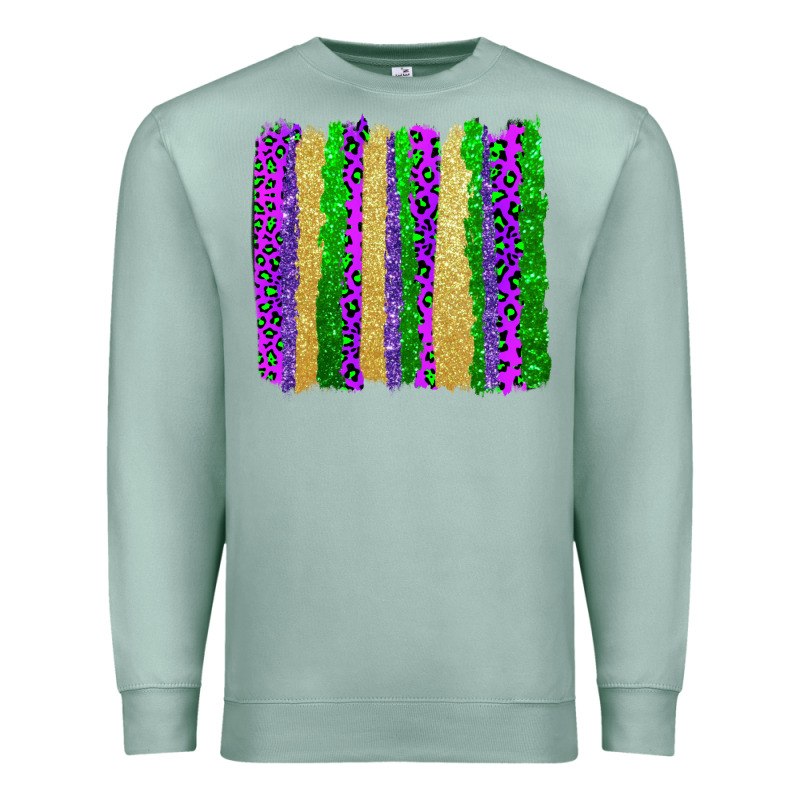 Mardi Gras Brushstrokes Premium Sweatshirt by AdoDesignShop | Teevron