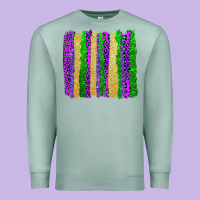 Mardi Gras Brushstrokes Premium Sweatshirt Designed By Adodesignshop