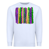 White mardi gras brushstrokes Premium Sweatshirt - AdoDesignShop