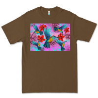 Cacao Flower Hummingbird Premium Tee - Artiststas