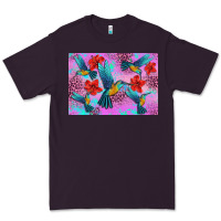 Plum Flower Hummingbird Premium Tee - Artiststas