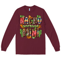 Burgundy nacho average mini Long Sleeve Tee - Zillion Design Studio