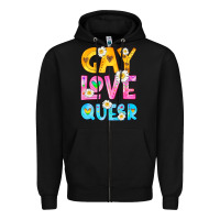 Black gay love queer Zipper Hoodie - HRA Design Shop