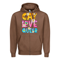 Chestnut gay love queer Zipper Hoodie - HRA Design Shop