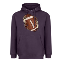 Plum football cowhide leopard patch Heavyweight Hoodie - JahusDesignShop