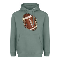 Sage football cowhide leopard patch Heavyweight Hoodie - JahusDesignShop