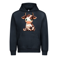 Navy Baby Brown Cow Urban Hoodie - MaliasSmallBusiness