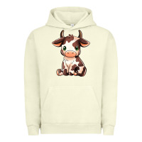 Pigment Pistachio Baby Brown Cow Urban Hoodie - MaliasSmallBusiness