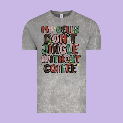 Vintage Tee my bells don't jingle without coffee