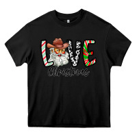 Black Love Christmas Santa Heavy Core Tee - CowhideDigitalArt