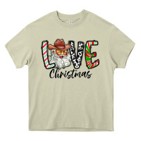 Mossy Love Christmas Santa Heavy Core Tee - CowhideDigitalArt