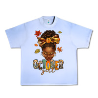 Grape Ice october girl afro woman fall Urban Heavy Tee - texasbilliewilder