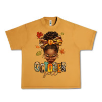 Peanut Butter october girl afro woman fall Urban Heavy Tee - texasbilliewilder