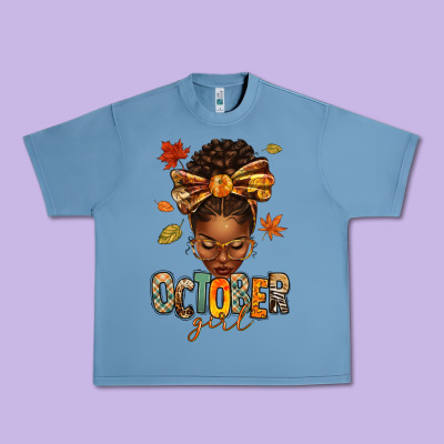 Urban Heavy Tee october girl afro woman fall