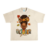 Sandshell october girl afro woman fall Urban Heavy Tee - texasbilliewilder