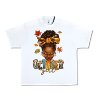 White october girl afro woman fall Urban Heavy Tee - texasbilliewilder