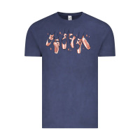 Vintage Denim ballerina ballet shoes Vintage Tee - MaliasSmallBusiness