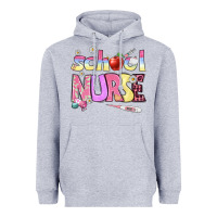Heather Grey school nurse Heavyweight Hoodie - BundleAndBundleShop