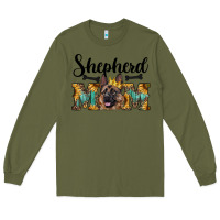 Army Green shepherd mom western Long Sleeve Tee - RanaPortraitStore
