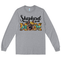 Heather Grey shepherd mom western Long Sleeve Tee - RanaPortraitStore