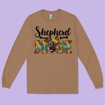 Shepherd Mom Western Long Sleeve Tee Designed By Ranaportraitstore