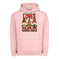 Pigment Salmon Just a girl who loves Christmas Urban Hoodie - NancyCooperArtShop