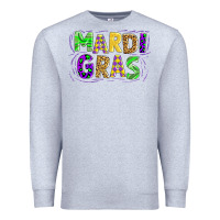 Heather Grey mardi gras Premium Sweatshirt - AdoDesignShop