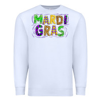 White mardi gras Premium Sweatshirt - AdoDesignShop