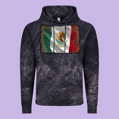 Mexico Flag Black Glitter Leopard Vintage Hoodie Designed By Adodesignshop
