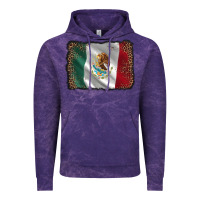 Cloud Purple mexico flag black glitter leopard Vintage Hoodie - AdoDesignShop