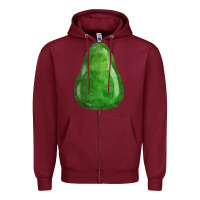 Burgundy avocado fa element Zipper Hoodie - FaDigitalArtStudio