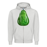 Dove Grey avocado fa element Zipper Hoodie - FaDigitalArtStudio