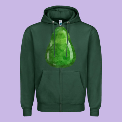 Avocado Fa Element Zipper Hoodie Designed By Fadigitalartstudio