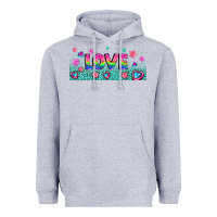 Heather Grey lgbt love with hearts and stars Heavyweight Hoodie - AdoDesignShop