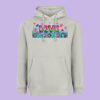 Lgbt Love With Hearts And Stars Heavyweight Hoodie Designed By Adodesignshop
