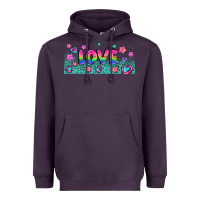 Plum lgbt love with hearts and stars Heavyweight Hoodie - AdoDesignShop
